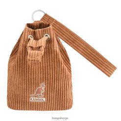 accessoires 8800Z1246 Kangol bruin uniseks corduroy mini bucket bag sleutelhanger