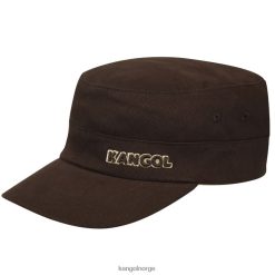 accessoires 8800Z260 Kangol bruin uniseks legerpet van katoenen keperstof
