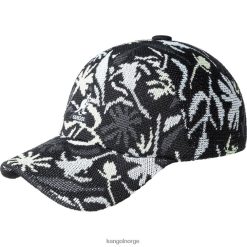 accessoires 8800Z280 Kangol zwarte bloemen uniseks straat bloemen spacecap
