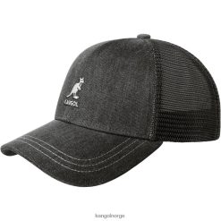 accessoires 8800Z291 Kangol zwart uniseks verontruste katoenen mesh honkbal