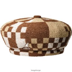 accessoires 8800Z392 Kangol mahonie/haver uniseks pop gingang jax baret