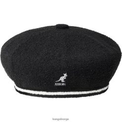 accessoires 8800Z400 Kangol zwart uniseks Tweekleurige bermuda jax baret