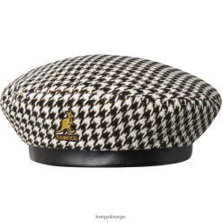 accessoires 8800Z424 Kangol zwart wit uniseks tand rooster baret