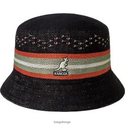 accessoires 8800Z569 Kangol zwart uniseks gladde streepbak