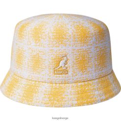 accessoires 8800Z657 Kangol warm abrikoos/wit uniseks grunge geruite bak