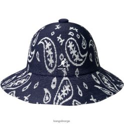 accessoires 8800Z659 Kangol donkerblauw/wit uniseks paisley brede rand casual