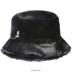accessoires 8800Z706 Kangol effen zwart uniseks emmer van imitatiebont