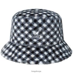 accessoires 8800Z710 Kangol zwarte gingham uniseks emmer van imitatiebont