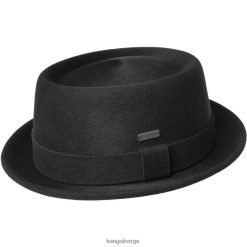 accessoires 8800Z801 Kangol zwart uniseks gepolijste varkenspastei