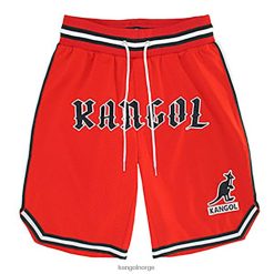 broek 8800Z1009 Kangol rood uniseks basketbalshorts voor wedstrijddagen