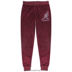 broek 8800Z1044 Kangol kastanjebruin vrouwen velours kristallen joggers