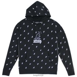 kleding 8800Z1099 Kangol zwarte combi uniseks aop hoodie