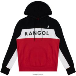 kleding 8800Z1109 Kangol zwarte combi uniseks rbw hoodie met kleurvlakken