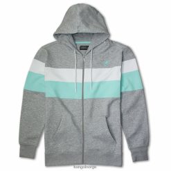 kleding 8800Z1119 Kangol as mix combo uniseks hoodie met gekleurde strepen en rits