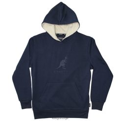 kleding 8800Z1128 Kangol catamaran marine uniseks ton-sur-ton geborduurde sherpa hoodie