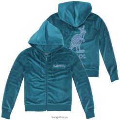 kleding 8800Z1140 Kangol vuren vrouwen hoodie met rits van velours kristal
