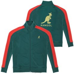 kleding 8800Z1194 Kangol smaragd/rood uniseks retro trainingsjack