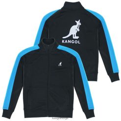 kleding 8800Z1195 Kangol zwart/royaal uniseks retro trainingsjack