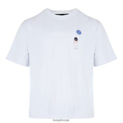 kleding 8800Z1208 Kangol wit uniseks space man grafisch T-shirt