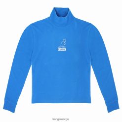 kleding 8800Z1213 Kangol indigo slinger uniseks folie T-shirt met lange mouwen