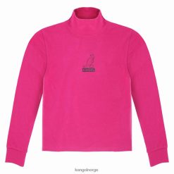 kleding 8800Z1214 Kangol roze pauw uniseks folie T-shirt met lange mouwen