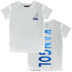 kleding 8800Z1215 Kangol wit/indigo uniseks folie T-shirt met korte mouwen