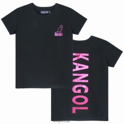 kleding 8800Z1218 Kangol zwart/roze uniseks folie T-shirt met korte mouwen