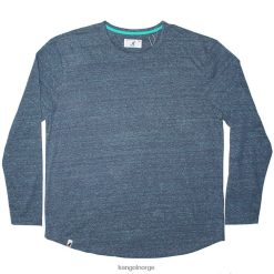 kleding 8800Z1242 Kangol denim uniseks tri-marl T-shirt met lange mouwen