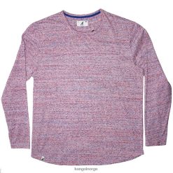 kleding 8800Z1244 Kangol roze uniseks tri-marl T-shirt met lange mouwen